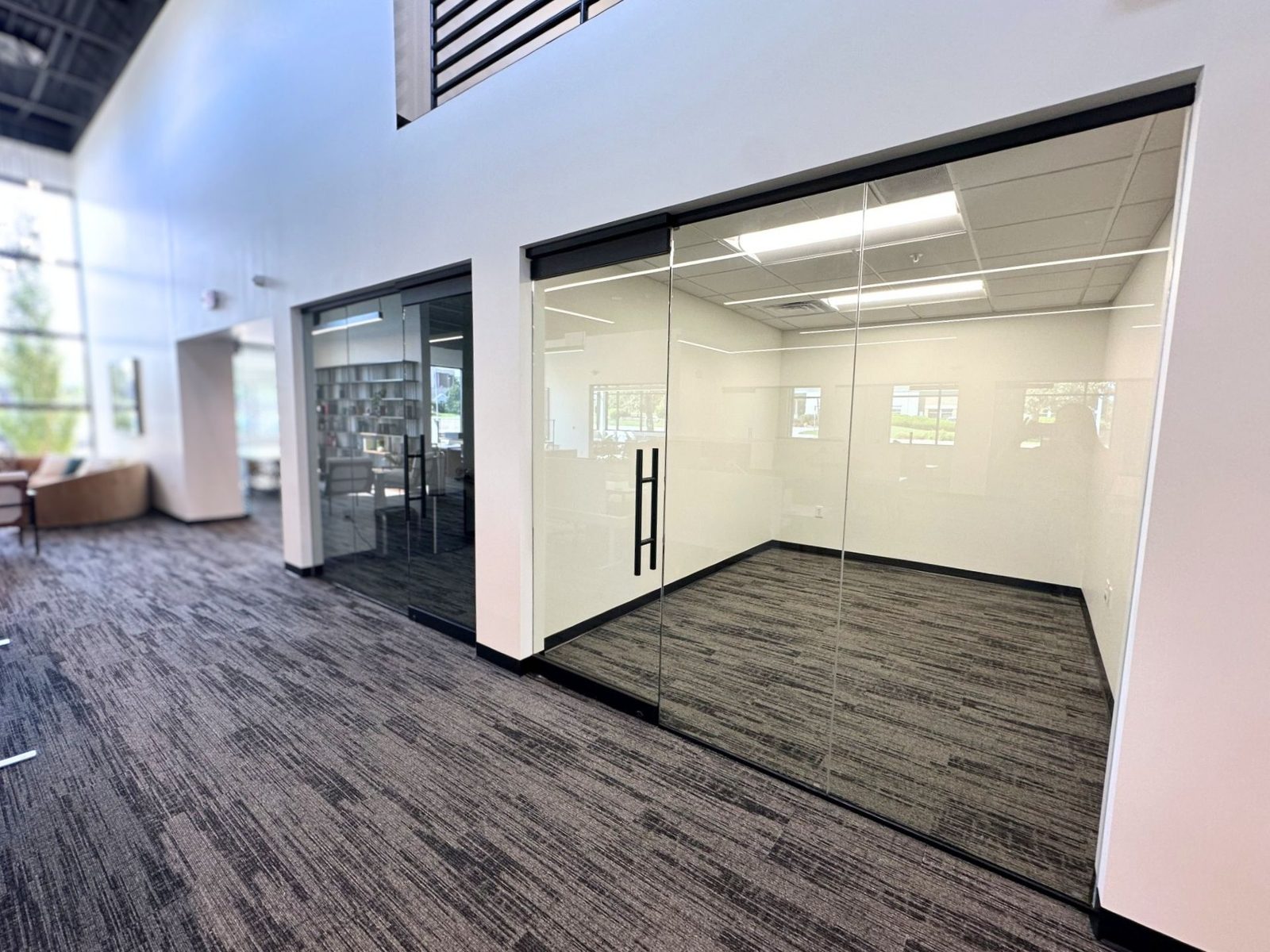 An unfurnished interior private office at SpringPad in Lincoln, Nebraska