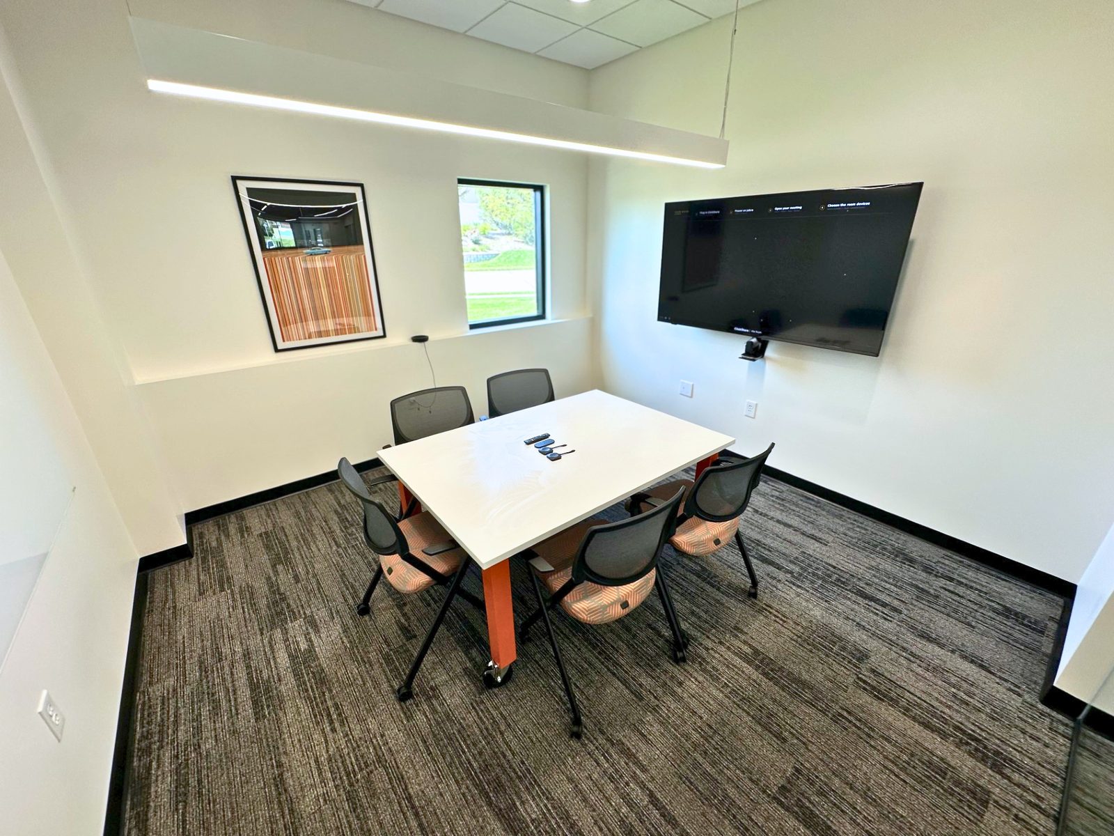 The War Room, a six-seat meeting room with an exterior window at SpringPad in Lincoln, Nebraska